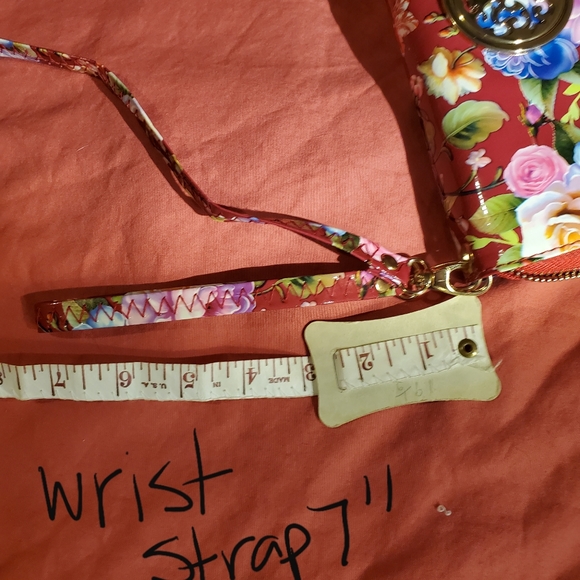 Patent shine man made crssbdy wallet floral bright - Picture 5 of 8